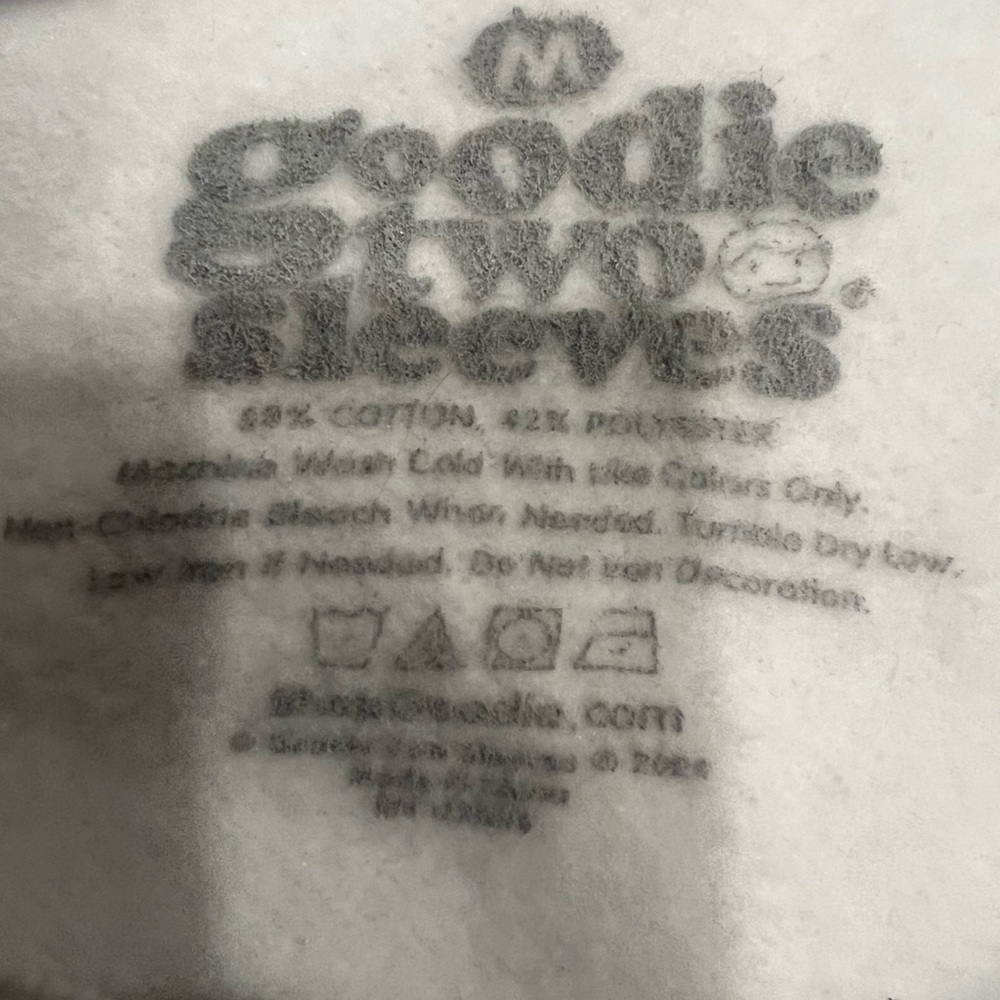 Goodie Two Sleeves White Graphic crewneck Sweatshirt - Picture 5 of 5